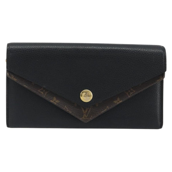 LOUIS VUITTON Monogram Portefeuille Duble V Wallet Black M64319 LV Auth am12337V