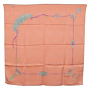 CARTIER Scarf Silk Pink Auth am12338M-12