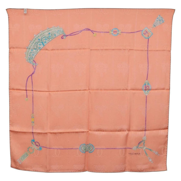 CARTIER Scarf Silk Pink Auth am12338M