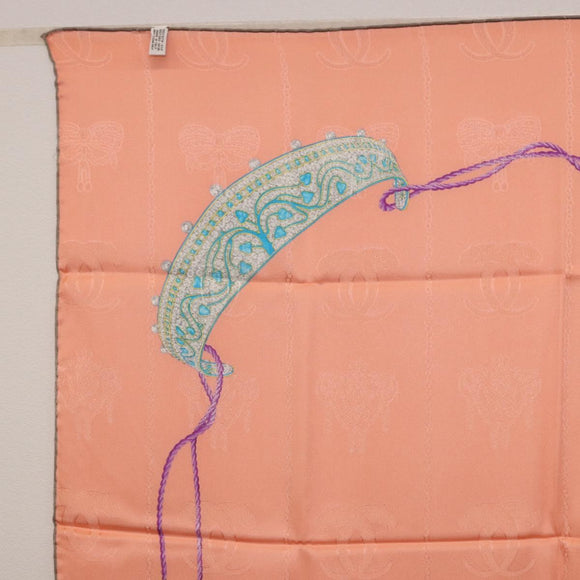 CARTIER Scarf Silk Pink Auth am12338M
