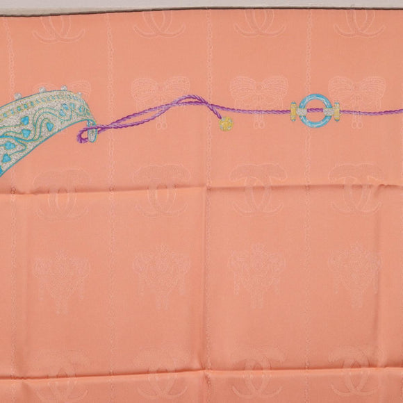 CARTIER Scarf Silk Pink Auth am12338M