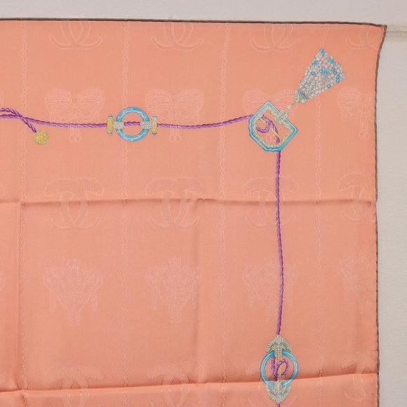 CARTIER Scarf Silk Pink Auth am12338M
