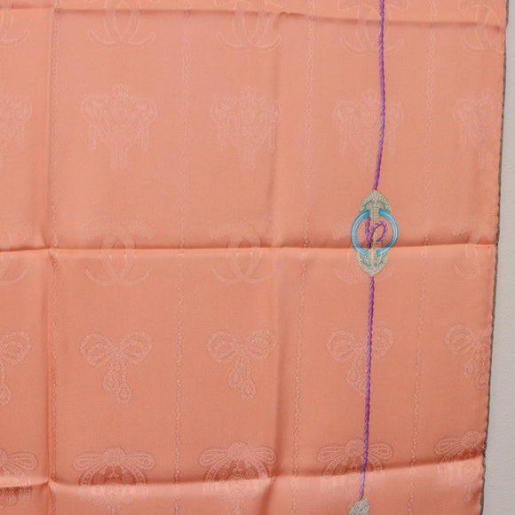 CARTIER Scarf Silk Pink Auth am12338M