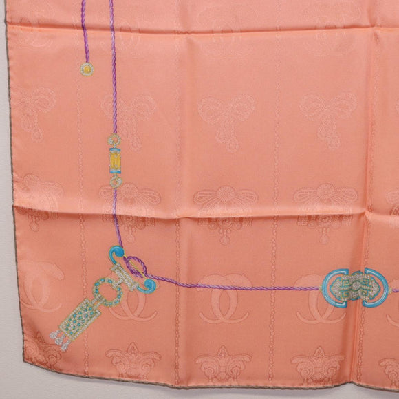 CARTIER Scarf Silk Pink Auth am12338M
