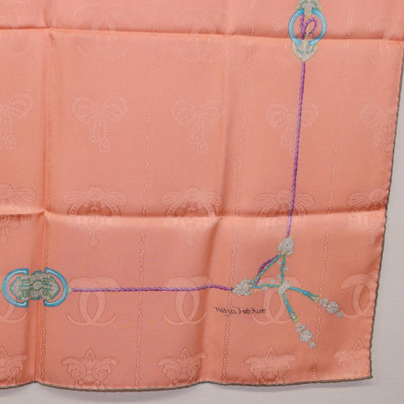 CARTIER Scarf Silk Pink Auth am12338M
