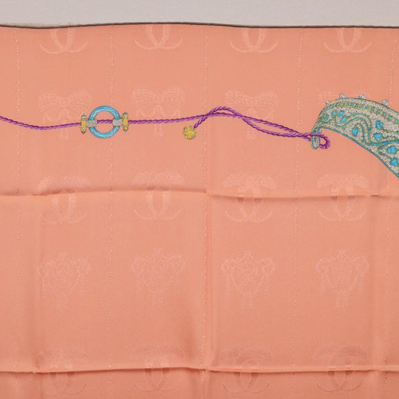 CARTIER Scarf Silk Pink Auth am12338M