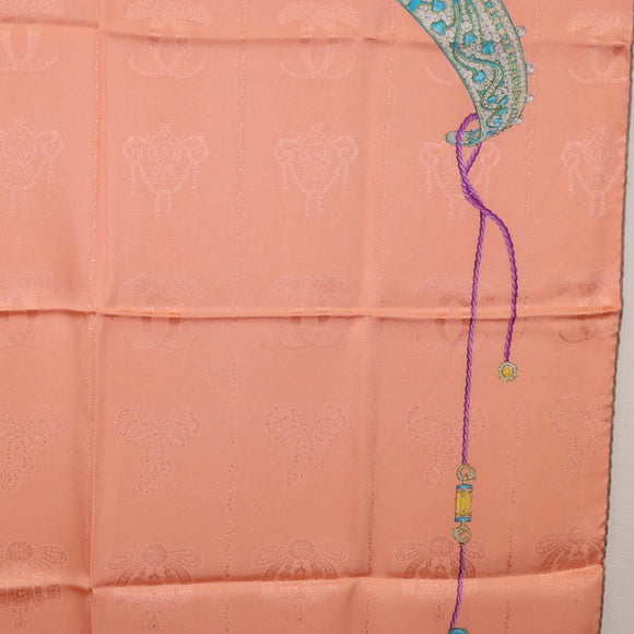 CARTIER Scarf Silk Pink Auth am12338M