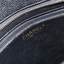 CHANEL Standard Tote Bag Caviar Skin Black Gold CC Auth am12339SAM-15
