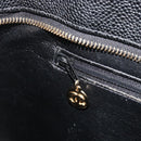 CHANEL Standard Tote Bag Caviar Skin Black Gold CC Auth am12339SAM-19