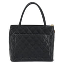 CHANEL Standard Tote Bag Caviar Skin Black Gold CC Auth am12339SAM-3
