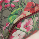 GUCCI GG Blooms Floral Hand Bag PVC Leather Beige Pink 429019 Auth am12340V-18