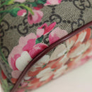GUCCI GG Blooms Floral Hand Bag PVC Leather Beige Pink 429019 Auth am12340V-20