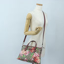 GUCCI GG Blooms Floral Hand Bag PVC Leather Beige Pink 429019 Auth am12340V-31