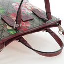 GUCCI GG Blooms Floral Hand Bag PVC Leather Beige Pink 429019 Auth am12340V-14