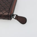 BOTTEGA VENETA Round Long Wallet Leather Brown Auth am12343V-12