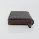 BOTTEGA VENETA Round Long Wallet Leather Brown Auth am12343V-5