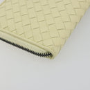 BOTTEGA VENETA INTRECCIATO Round Long Wallet Leather Yellow Auth am12344V-17