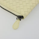 BOTTEGA VENETA INTRECCIATO Round Long Wallet Leather Yellow Auth am12344V-7