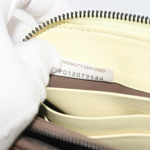 BOTTEGA VENETA INTRECCIATO Round Long Wallet Leather Yellow Auth am12344V