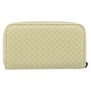 BOTTEGA VENETA INTRECCIATO Round Long Wallet Leather Yellow Auth am12344V-2