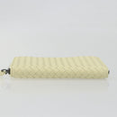 BOTTEGA VENETA INTRECCIATO Round Long Wallet Leather Yellow Auth am12344V-6