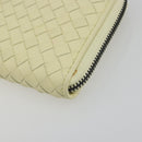 BOTTEGA VENETA INTRECCIATO Round Long Wallet Leather Yellow Auth am12344V-14