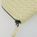 BOTTEGA VENETA INTRECCIATO Round Long Wallet Leather Yellow Auth am12344V-15