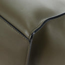 CELINE Big Bag Small Hand Bag Leather Khaki Silver Auth am12347M-16