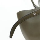 CELINE Big Bag Small Hand Bag Leather Khaki Silver Auth am12347M-18