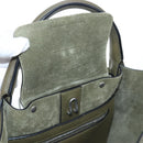 CELINE Big Bag Small Hand Bag Leather Khaki Silver Auth am12347M-21