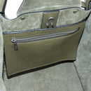CELINE Big Bag Small Hand Bag Leather Khaki Silver Auth am12347M-25