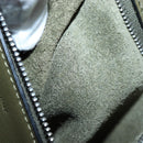 CELINE Big Bag Small Hand Bag Leather Khaki Silver Auth am12347M-29