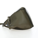 CELINE Big Bag Small Hand Bag Leather Khaki Silver Auth am12347M-4