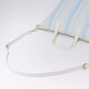 PRADA Tote Bag Canvas 2way Light Blue Silver B2052G Auth am12349A-8
