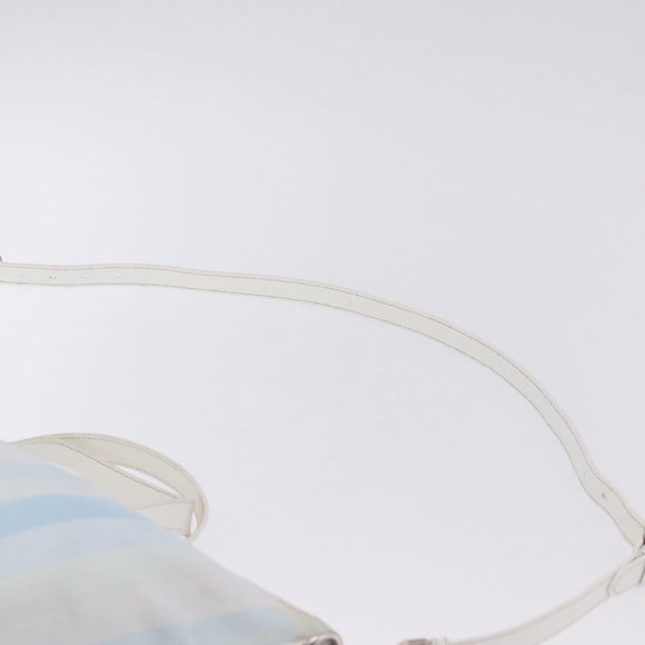 PRADA Tote Bag Canvas 2way Light Blue Silver B2052G Auth am12349A