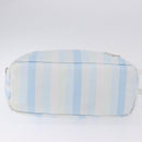 PRADA Tote Bag Canvas 2way Light Blue Silver B2052G Auth am12349A-7