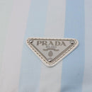 PRADA Tote Bag Canvas 2way Light Blue Silver B2052G Auth am12349A-22