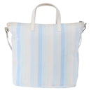 PRADA Tote Bag Canvas 2way Light Blue Silver B2052G Auth am12349A-2