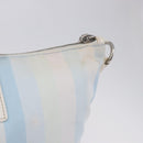 PRADA Tote Bag Canvas 2way Light Blue Silver B2052G Auth am12349A-3