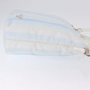 PRADA Tote Bag Canvas 2way Light Blue Silver B2052G Auth am12349A-4