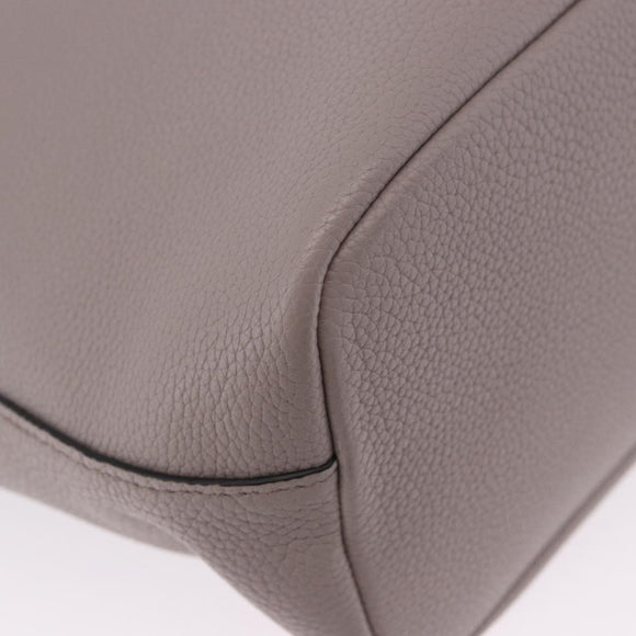 PRADA Shoulder Bag Taurillon Leather Gray Gold 1BE066 Auth am12351SAM