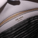 PRADA Shoulder Bag Taurillon Leather Gray Gold 1BE066 Auth am12351SAM-21