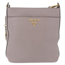 PRADA Shoulder Bag Taurillon Leather Gray Gold 1BE066 Auth am12351SAM-13