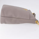 PRADA Shoulder Bag Taurillon Leather Gray Gold 1BE066 Auth am12351SAM-3