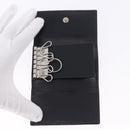 GUCCI Interlocking Key Case Leather Black Silver 115225 Auth am12352V-8