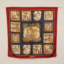 Salvatore Ferragamo Scarf Silk 2 Set Navy Light Blue Auth am12357-2