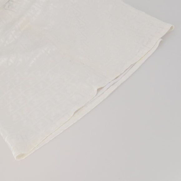 FENDI Zucca Skirt Polyester White Auth am12358