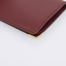 CARTIER Must Line Long Wallet Leather Bordeaux Gold Auth am12366V-15