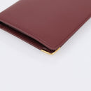 CARTIER Must Line Long Wallet Leather Bordeaux Gold Auth am12366V-16
