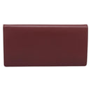 CARTIER Must Line Long Wallet Leather Bordeaux Gold Auth am12366V-2